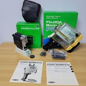 Fujica Single-8 P2‎ Handheld Movie Film Camera Marine 8 Watertight Capsule Fuji